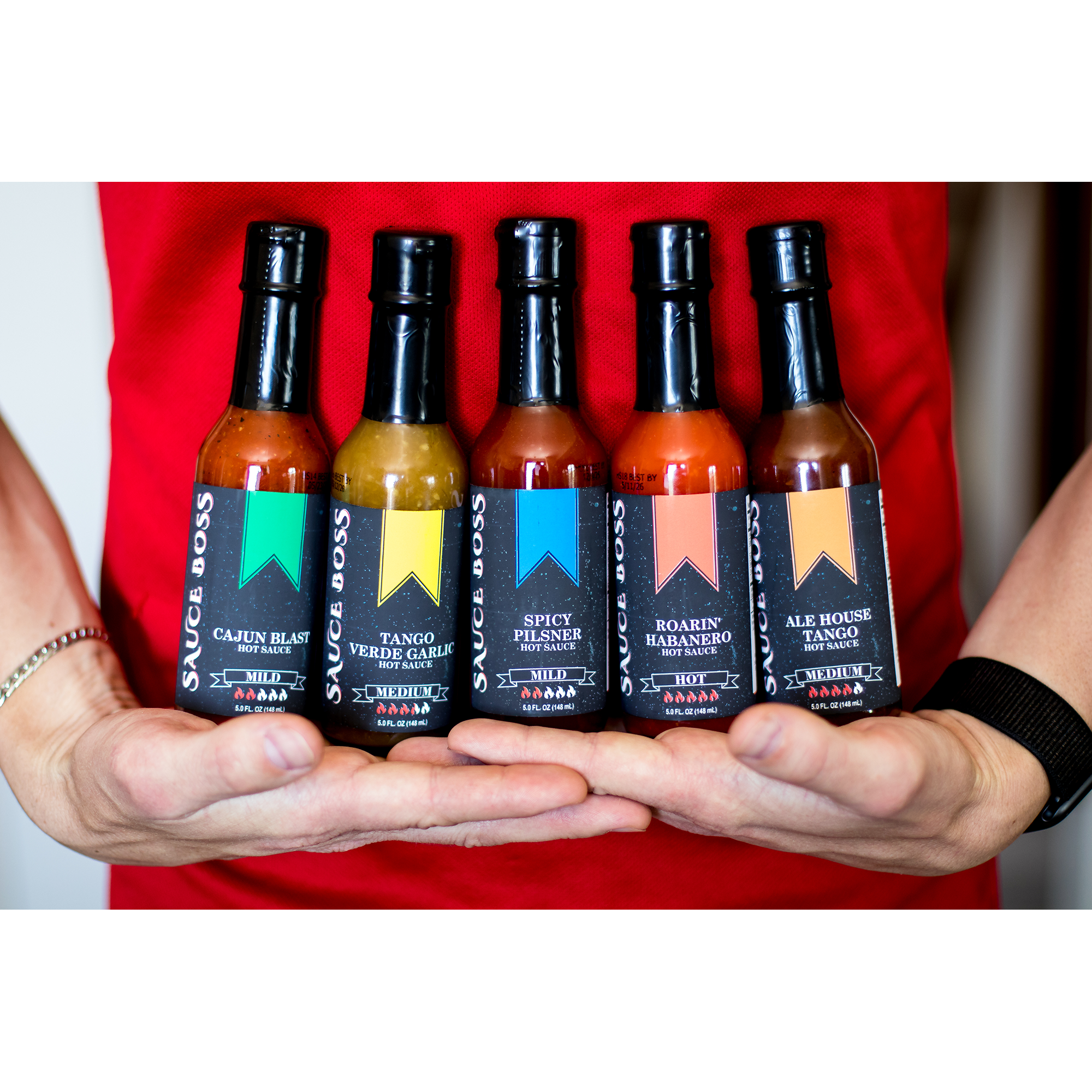 Louisiana Brand Hot Sauce, Garlic Lovers Hot Sauce, 6 FL OZ Glass Bottle  (Pack of 6)